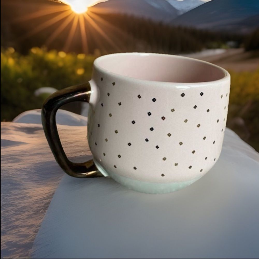 Threshold Ceramic Pink and Bronze Confetti Mug